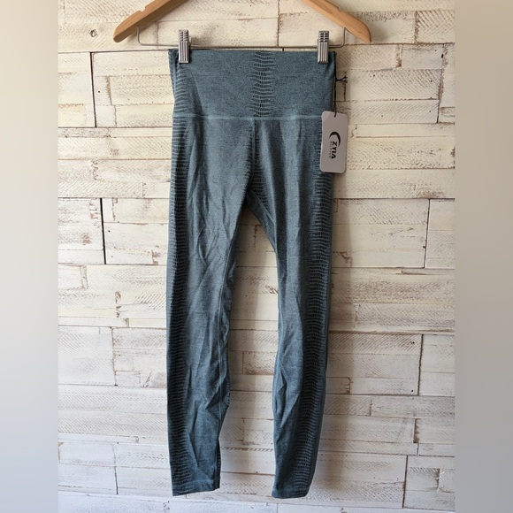 ZYIA Pants - NEW Zyia Active Leggings‎ Blue Python Snake Skin Spandex Workout Athletic Size 2